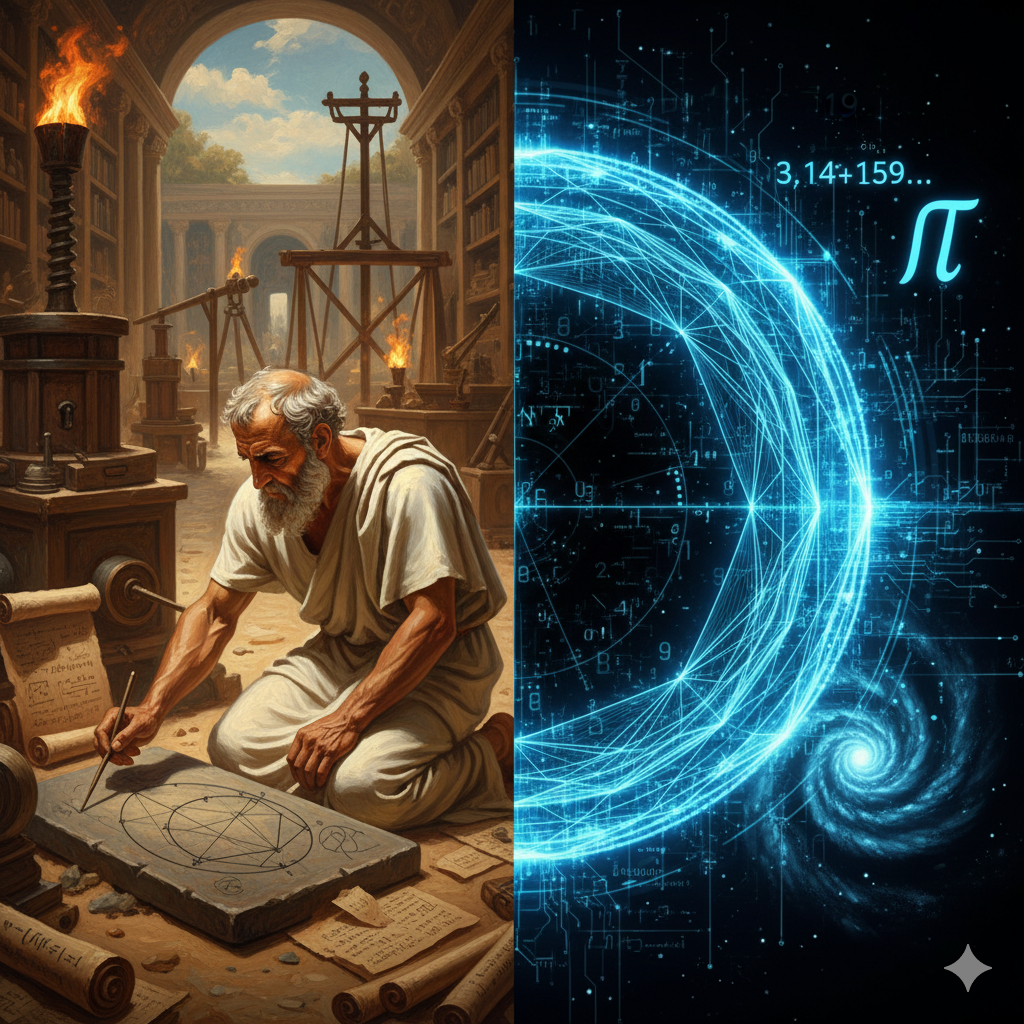 Matematiğin Sınırlarını Zorlamak: Arşimet ve Pi'nin hesaplanması ve İntegral Hesabın Şafağı